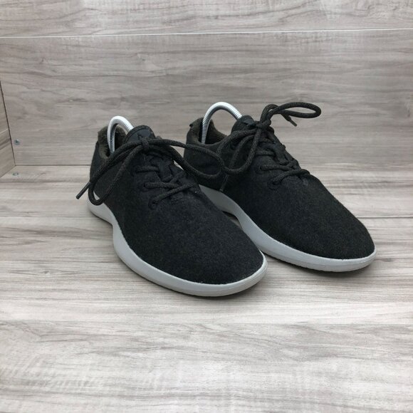 Allbirds Sneakers Mens 9 Black Merino Wool Runners Lace Up Shoes main image 5
